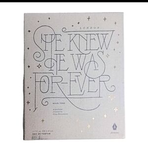 Anthropologie Fictions She Knew He Was Forever Novel Three Eau De Parfum New Box